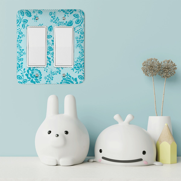 Lace Rocker Light Switch Covers - Double - IN CONTEXT