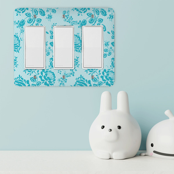 Lace Rocker Light Switch Covers - Triple - IN CONTEXT