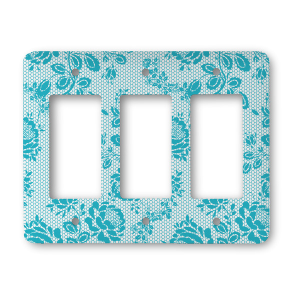 Custom Lace Rocker Style Light Switch Cover - Three Switch