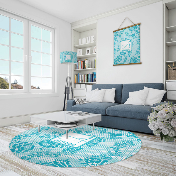 Lace Round Area Rug - IN CONTEXT