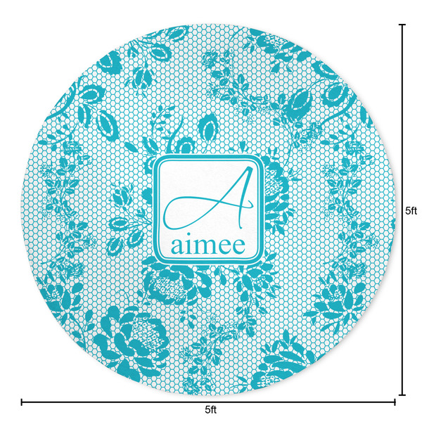 Lace Round Area Rug - Size