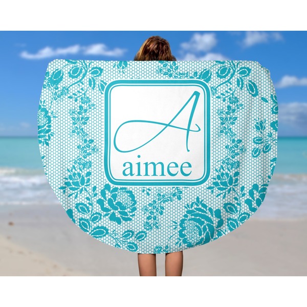 Lace Round Beach Towel - In Use