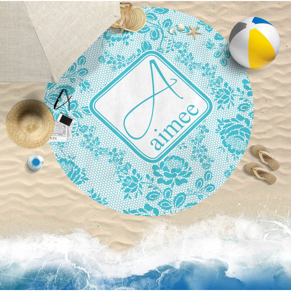 Lace Round Beach Towel Lifestyle