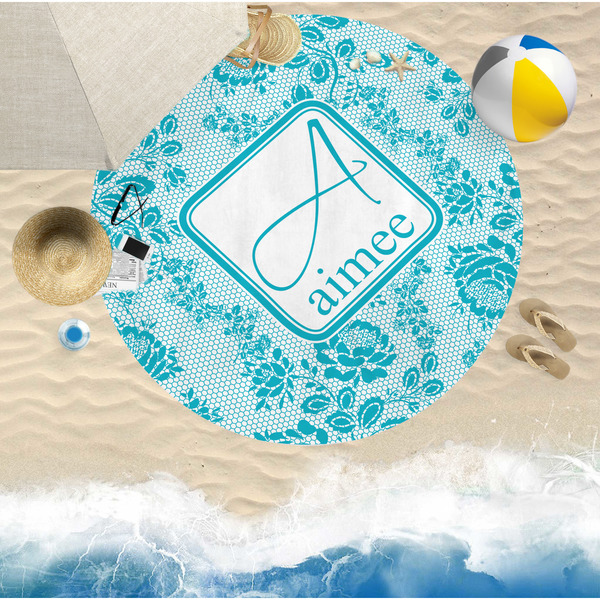 Lace Round Beach Towel Lifestyle