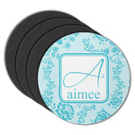 Lace Round Rubber Backed Coasters - Set of 4 (Personalized)