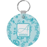 Lace Round Plastic Keychain (Personalized)