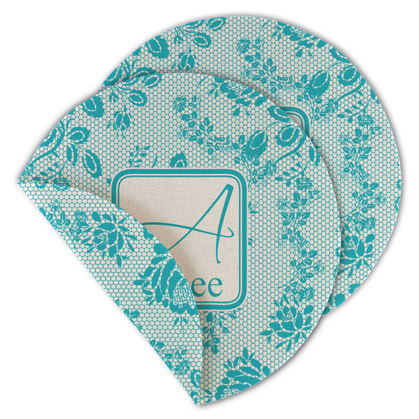 Lace Round Linen Placemats - MAIN (Double-Sided)