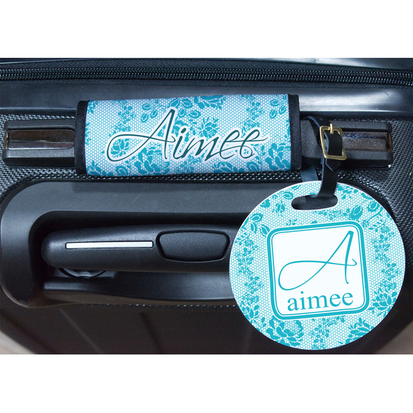 Lace Round Luggage Tag & Handle Wrap - In Context