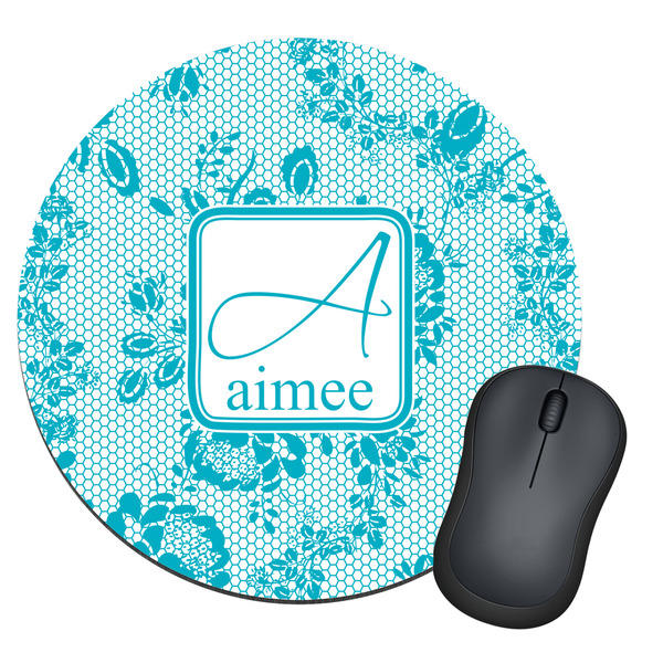 Custom Lace Round Mouse Pad (Personalized)