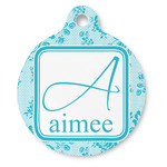 Lace Round Pet ID Tag (Personalized)
