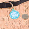 Lace Round Pet ID Tag - Large - In Context