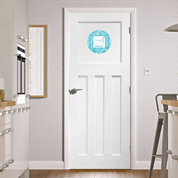 Lace Round Wall Decal on Door