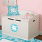 Lace Round Wall Decal on Toy Chest