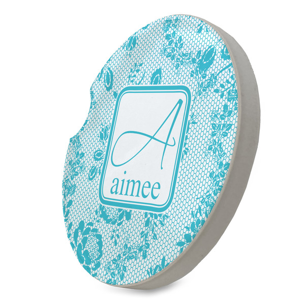 Lace Sandstone Car Coaster - STANDING ANGLE