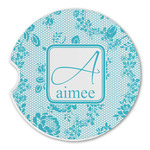 Lace Sandstone Car Coaster - Single (Personalized)