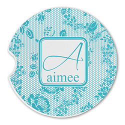 Lace Sandstone Car Coaster - Single (Personalized)