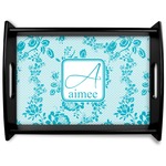 Lace Black Wooden Tray - Large (Personalized)