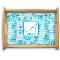 Lace Natural Wooden Tray - Large (Personalized)