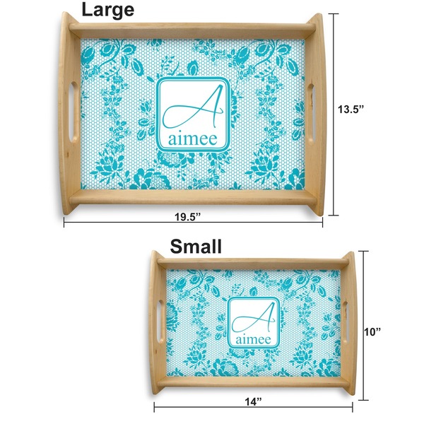 Lace Serving Tray Wood Sizes