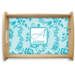 Lace Natural Wooden Tray - Small (Personalized)