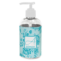 Lace Plastic Soap / Lotion Dispenser (8 oz - Small - White) (Personalized)