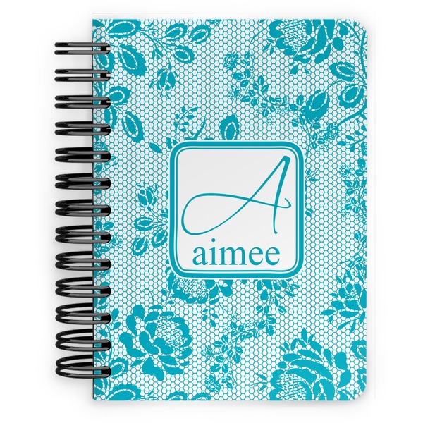 Custom Lace Spiral Notebook - 5x7 w/ Name and Initial