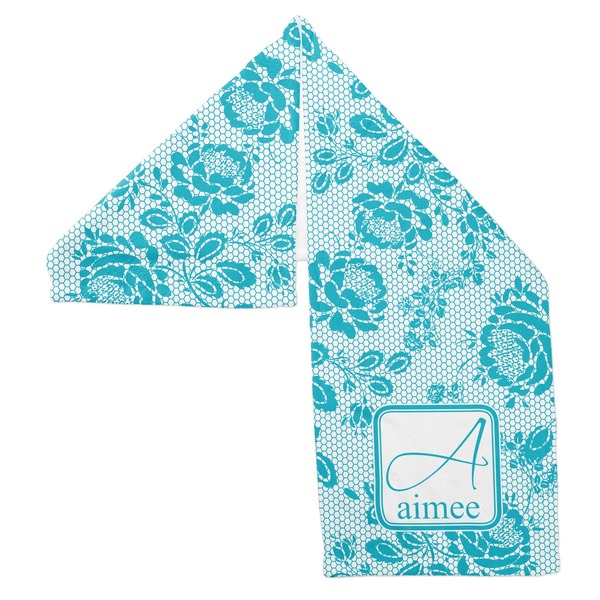 Lace Sports Towel Folded - Both Sides Showing