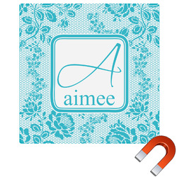 Lace Square Car Magnet - 6" (Personalized)