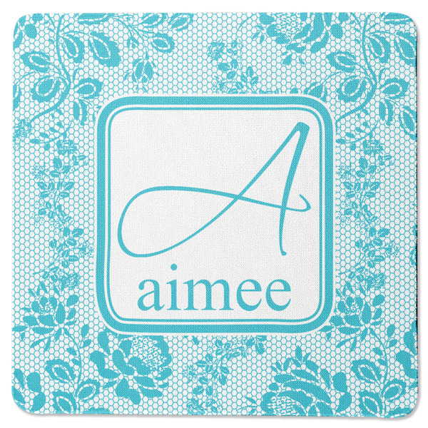 Custom Lace Square Rubber Backed Coaster (Personalized)