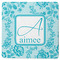 Lace Square Rubber Backed Coaster (Personalized)