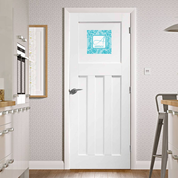 Lace Square Wall Decal on Door