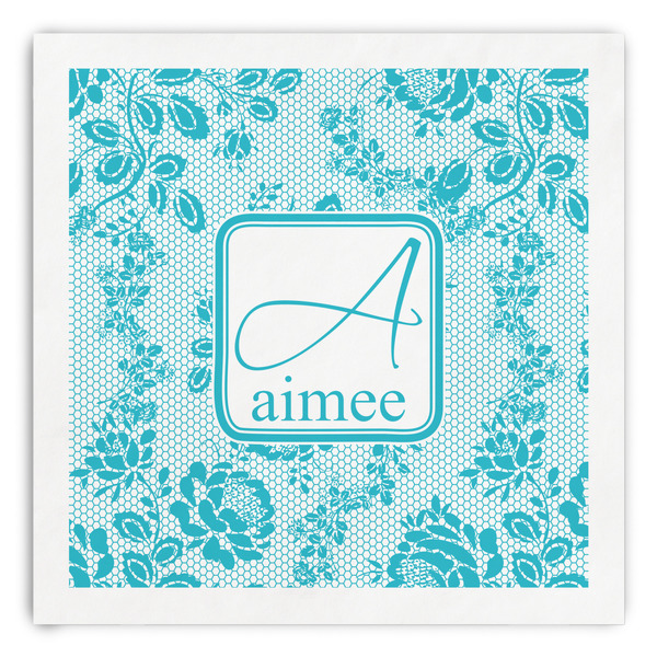 Custom Lace Paper Dinner Napkins (Personalized)
