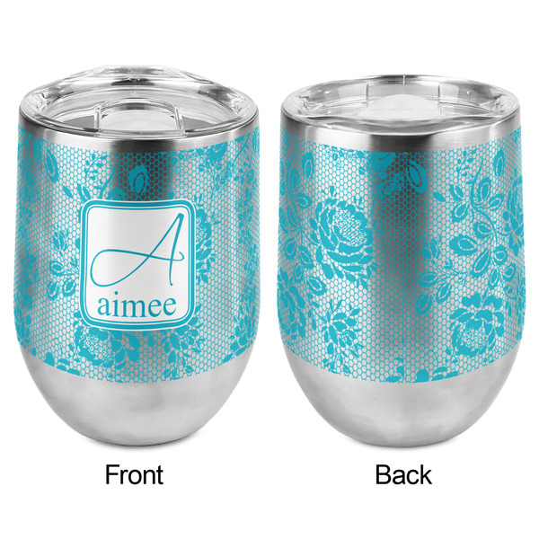 Lace Stemless Wine Tumbler - Full Print - Approval