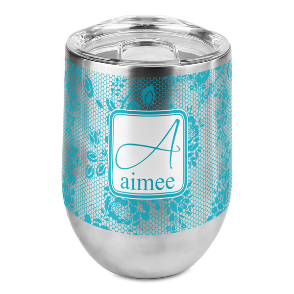 Custom Lace Stemless Wine Tumbler - Full Print (Personalized)
