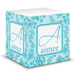 Lace Sticky Note Cube (Personalized)