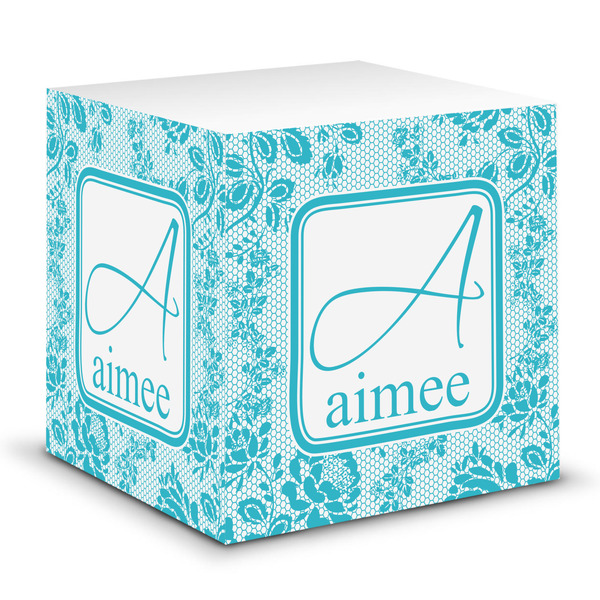 Custom Lace Sticky Note Cube (Personalized)