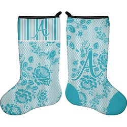 Lace Holiday Stocking - Double-Sided - Neoprene (Personalized)