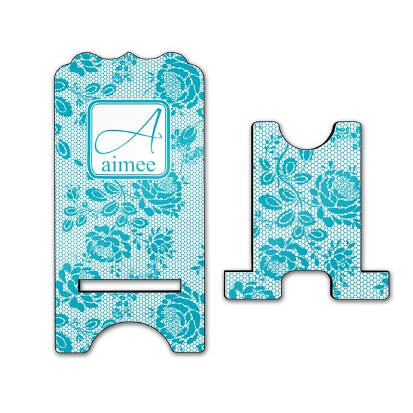 Lace Stylized Phone Stand - Front & Back - Large