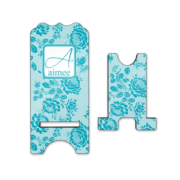Lace Stylized Phone Stand - Front & Back - Small