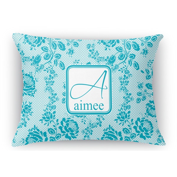 Custom Lace Rectangular Throw Pillow Case - 12"x18" (Personalized)