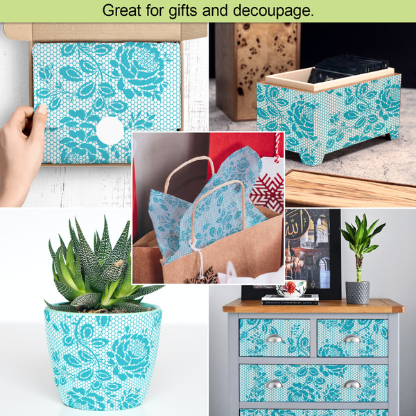 Lace Tissue Paper - In Use Collage