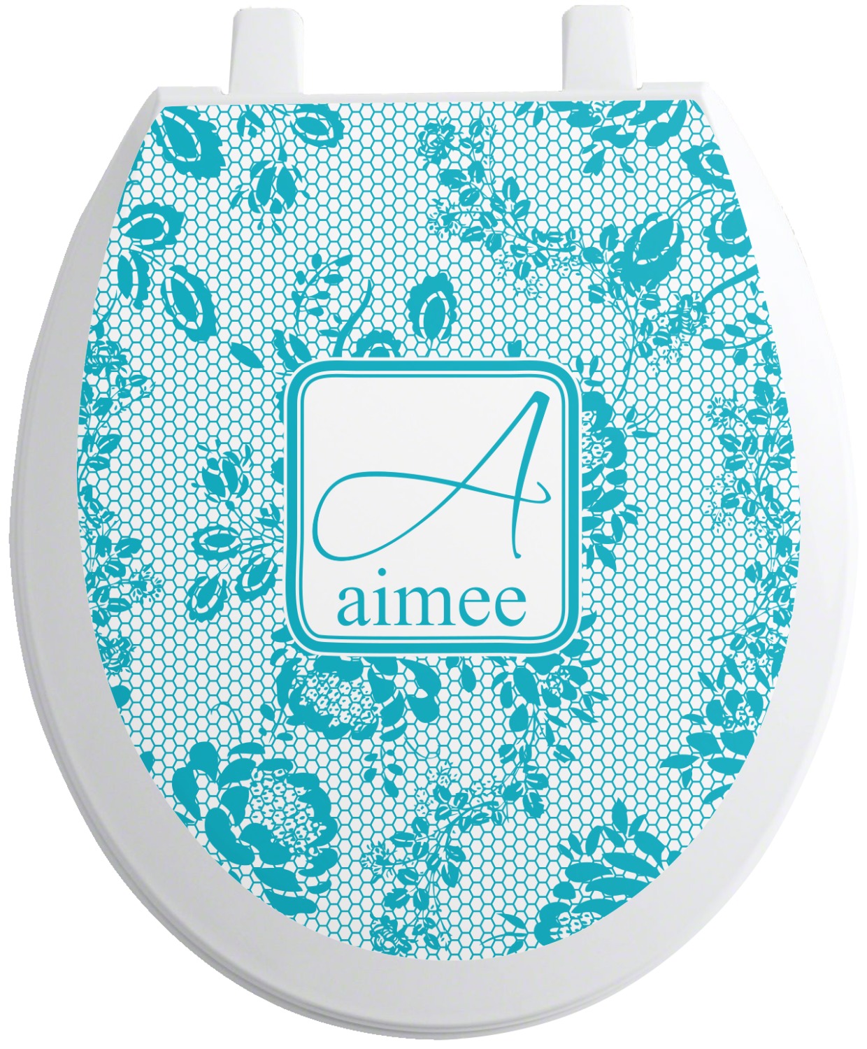 Custom Lace Toilet Seat Decal (Personalized) YouCustomizeIt