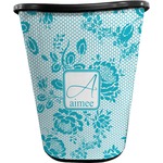 Lace Waste Basket - Single Sided (Black) (Personalized)