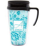 Lace Acrylic Travel Mug with Handle (Personalized)