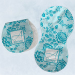 Lace Burp Pads - Velour - Set of 2 w/ Name and Initial