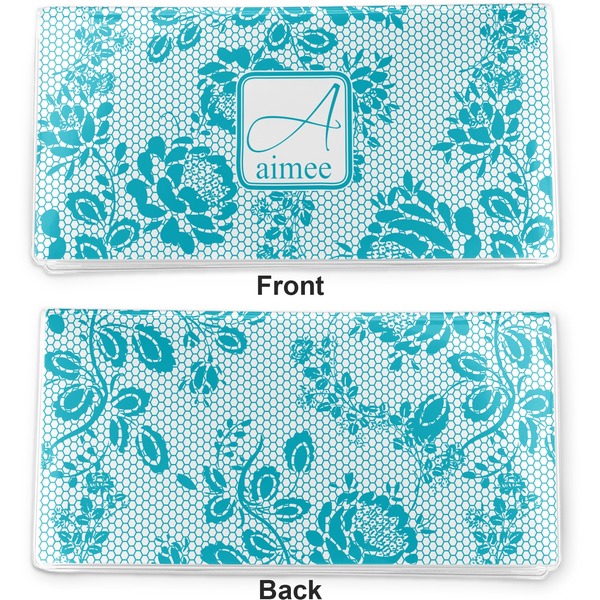 Lace Vinyl Check Book Cover - Front and Back
