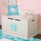 Lace Wall Monogram on Toy Chest
