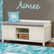 Lace Wall Name Decal Above Storage bench