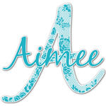 Lace Name & Initial Decal - Up to 12"x12" (Personalized)