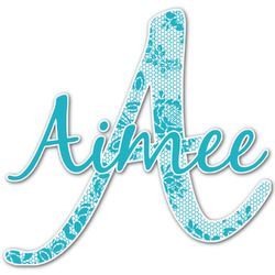 Lace Name & Initial Decal - Custom Sized (Personalized)